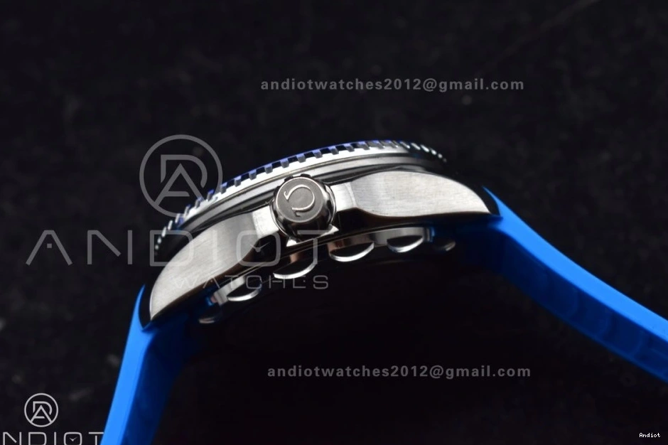 Ultra Blue 1:1 Ceramic 6000M Rubber Black Black SS Seamaster Dial TF Strap Best A2824 Bezel Deep Edition on 1218